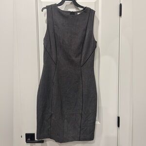 H&M grey dress with black pipe. Size 8